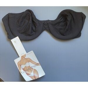 Vintage Barely There Strapless Bra 36B Black Wired Checkmates 4606‎ New 2002